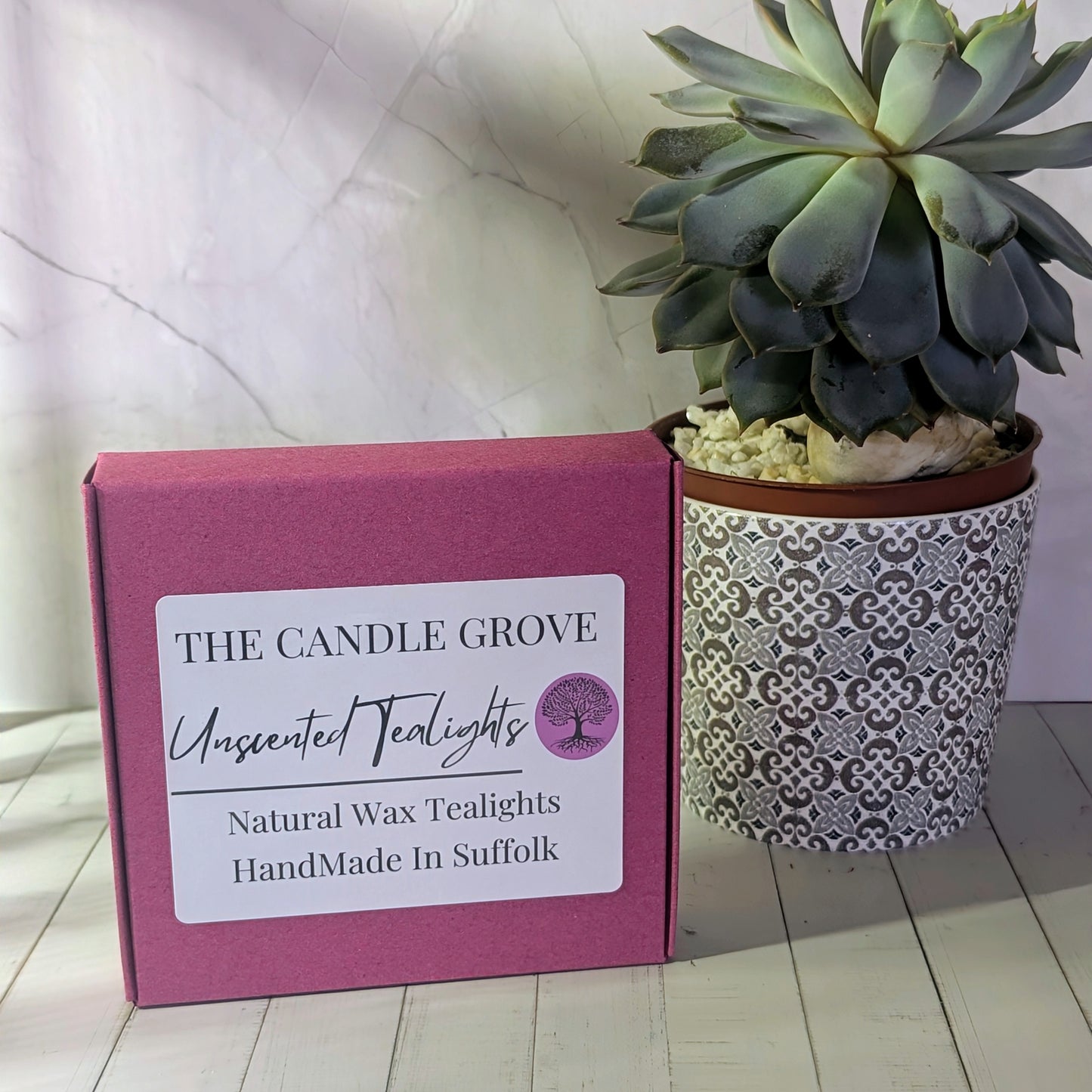 Natural Wax unscented Tealights.