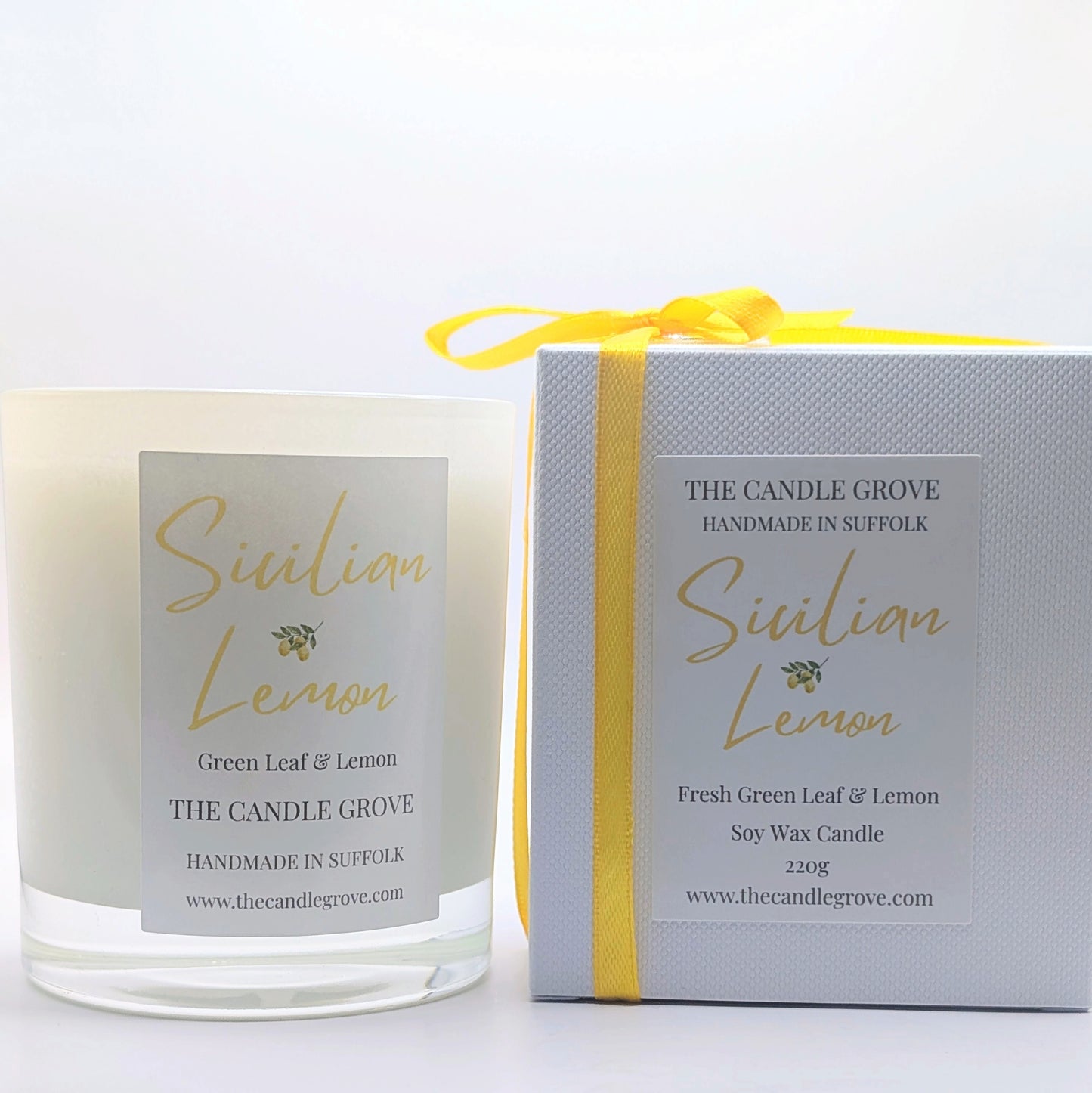 Sicilian Lemon Handmade Luxury Soy Wax Candle 220g