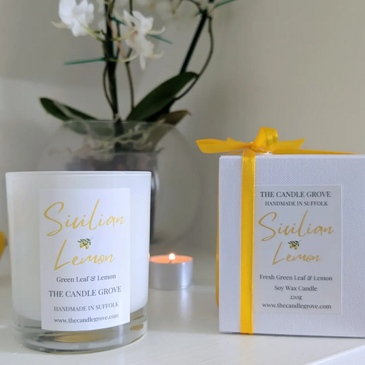 Sicilian Lemon Handmade Luxury Soy Wax Candle 220g