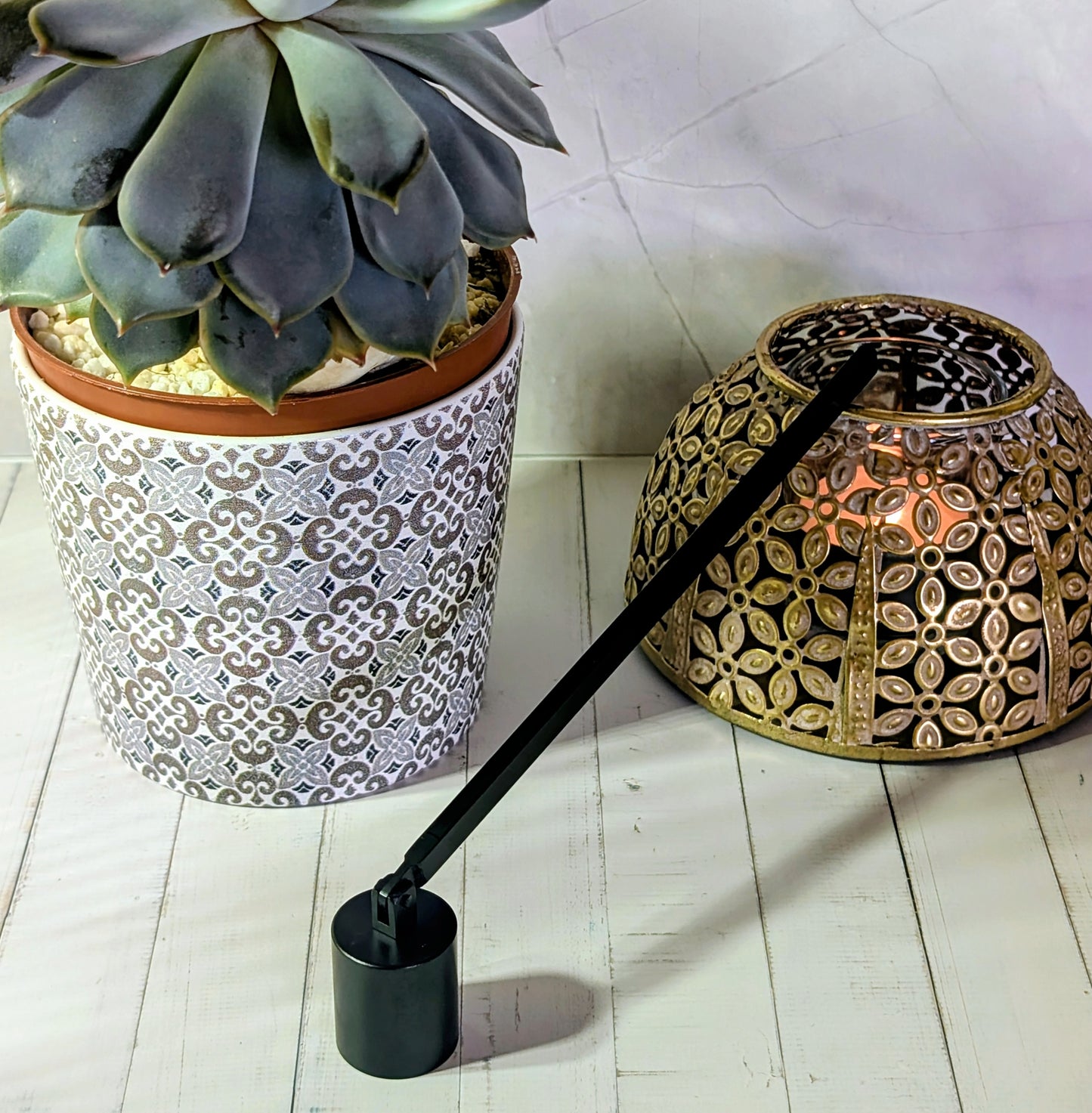 Black Metal Candle Snuffer.