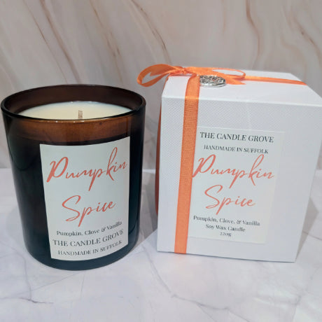 Pumpkin Spice Handmade Luxury Soy Wax Candle 220g
