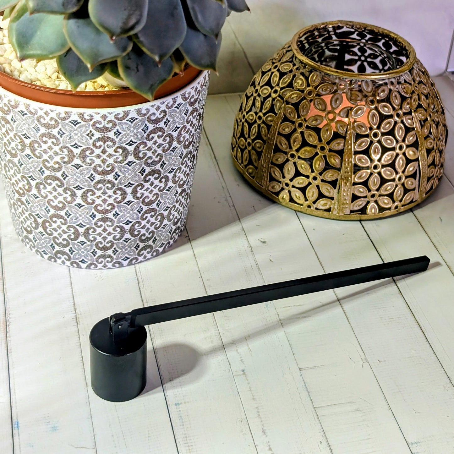 Black Metal Candle Snuffer.
