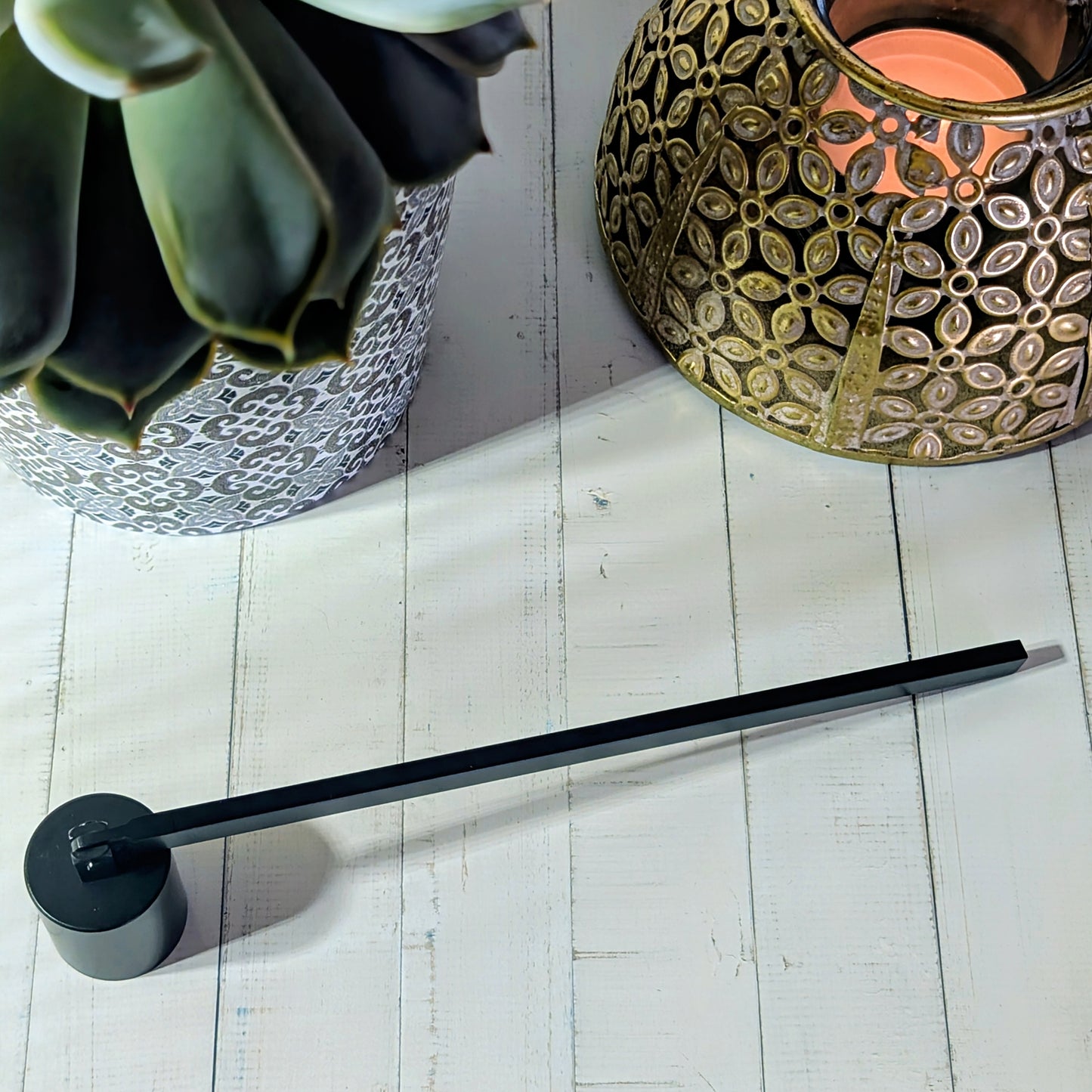 Black Metal Candle Snuffer.